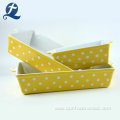 Yellow Color Speckled Glazed Ceramic Bakeware